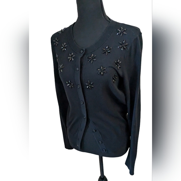 Kate Spade 100% cotton beaded cardigan - Picture 2 of 8